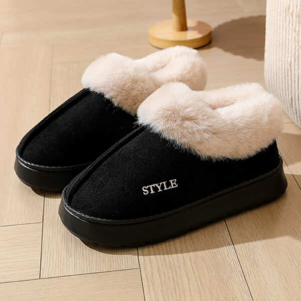 New Suede Cotton Slippers Warm Non-slip Snow Boots - Image 2