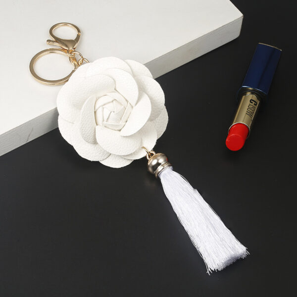 Korean Style Leather Hot Selling Tassel Keychain
