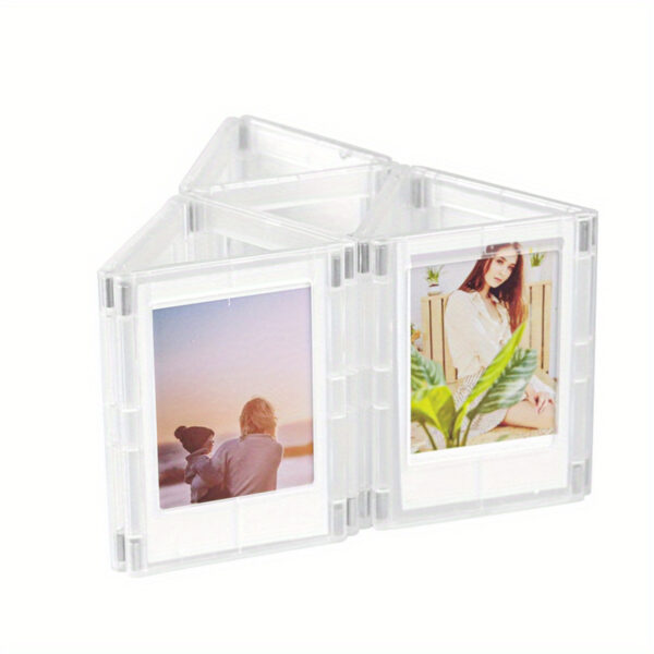 Creative Magnetic Small Photo Frame, DIY Magnetic Sheet Versatile Combination Display Frame Magnetic Picture Frame Mini Picture Frames Set For Refrigerator Wallet Size Picture Frames - Image 7