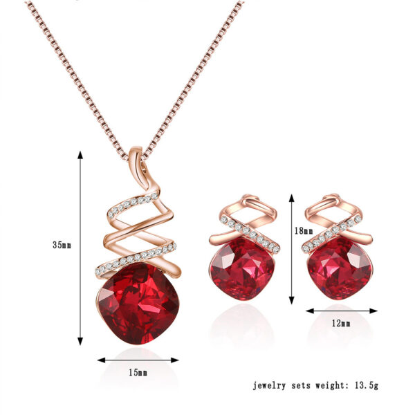 Jewelry Set Bridal Necklace Earrings Fashion Jewelry Set - Image 5