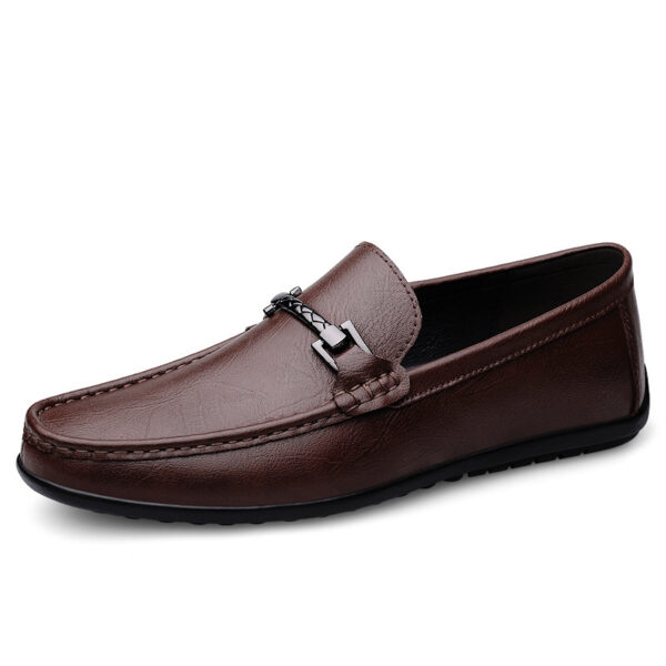 Men's One Pedal Genuine Leather High-grade Soft Soled Flats Casual - Image 4