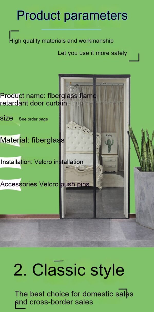 Mosquito-proof Curtain Summer Glass Fiber Screening Door Mesh - Image 8