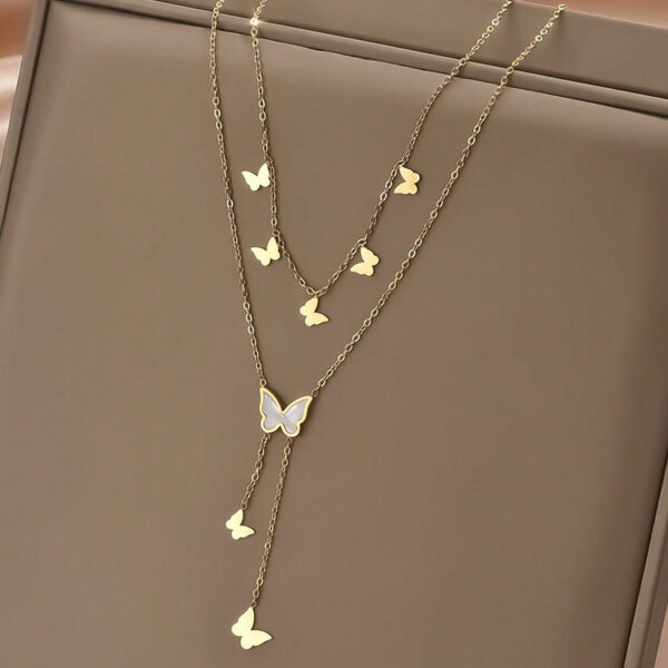 Niche High-grade Ins Necklace Clavicle Chain Butterfly Necklace For Women - Image 3
