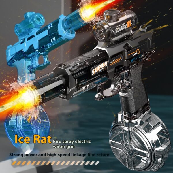LED Lights Electric Water Guns Children Simulated Shooting Recoil Powerful Automatic Water Spray Gun Kids Summer Outdoor Toys - Image 5