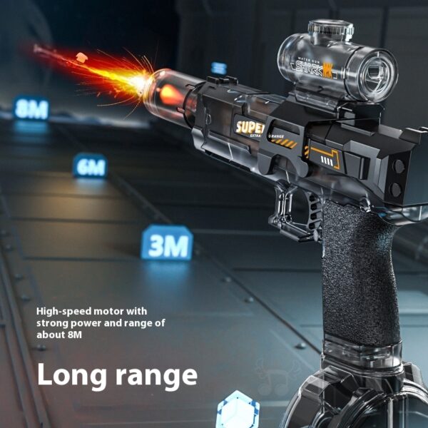 LED Lights Electric Water Guns Children Simulated Shooting Recoil Powerful Automatic Water Spray Gun Kids Summer Outdoor Toys - Image 2