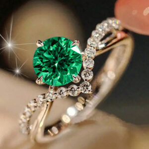European And American Zircon Couple Ring
