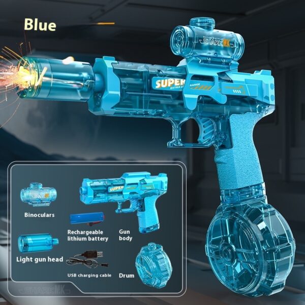 LED Lights Electric Water Guns Children Simulated Shooting Recoil Powerful Automatic Water Spray Gun Kids Summer Outdoor Toys - Image 6