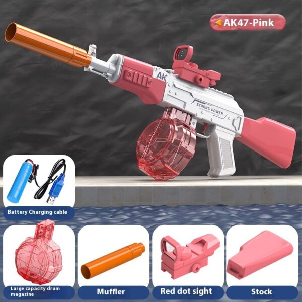 AK47 Electric Water Guns Fully Automatic Shooting Game Beach Entertainment Outdoor Beach Pool Gun Toys For Children Gift - Image 5