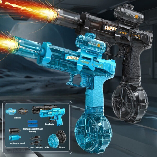 LED Lights Electric Water Guns Children Simulated Shooting Recoil Powerful Automatic Water Spray Gun Kids Summer Outdoor Toys - Image 8