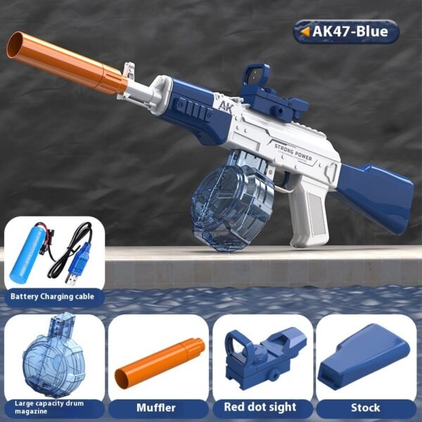 AK47 Electric Water Guns Fully Automatic Shooting Game Beach Entertainment Outdoor Beach Pool Gun Toys For Children Gift - Image 7