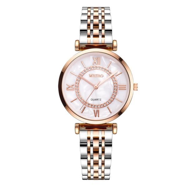 Stylish Graceful Simple Gold Quartz Watch - Image 6